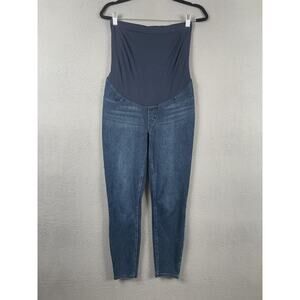 Spanx Jeans Mama Maternity Womens Jean-ish Ankle Leggings Large Stretch Denim